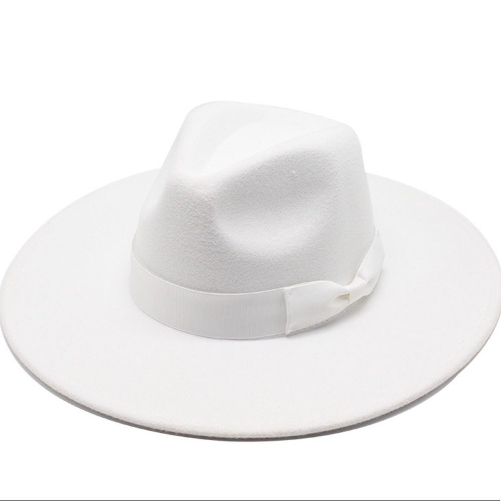 Purple Fedora wide brim ribbon adjustable hat - Picture 4 of 14